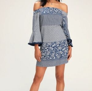 Lulus Bell Sleeve Dress